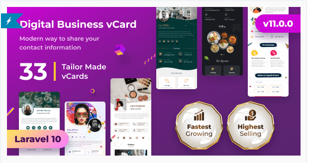 vCard SaaS - Business Card Builder SaaS - Laravel VCard Saas - NFC Card