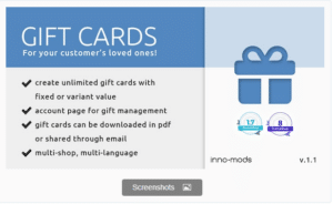 Gift Cards for Prestashop