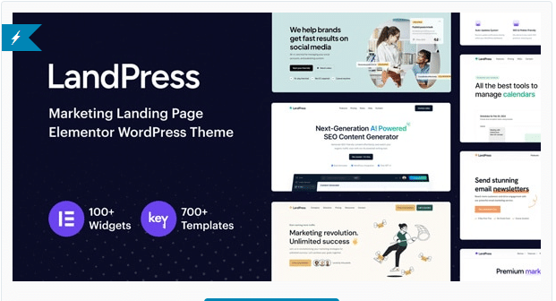 LandPress - Marketing Landing Page Elementor WordPress Theme