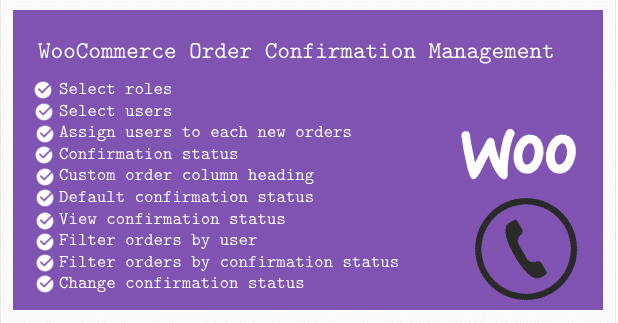 WooCommerce Order Confirmation Management